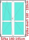 Dvojkrdlov balkonov dvere s priekou OS+O SOFT rka 140-145cm